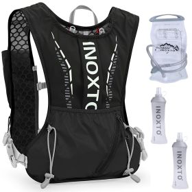 Sport Hydration Vest Running Backpack with 15oz 50oz Water Bladder Adjustable Strap Storage Bag for Trail Running Marathon Race Hiking