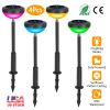 4Packs Solar Pathway Light Color Changing Garden Light Landscape Stake Ornamental Light for Yard Patio Lawn