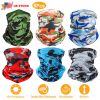 6Pcs Summer Neck Gaiter UV Sunscreen Protection Face Mask Scarf Breathable Cooling Shield Coverings For Cycling Hiking Fishing Running Motorcycle