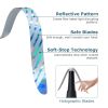 2 Pack Portable Reflective Fly Repellent Fan Rechargeable Battery Powered Table Food Fly Fan with Pattern Soft-Stop Blade Hanging Hook Indoor Outdoor
