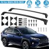 Car Roof Rack Cross Bars Aluminum Alloy Cargo Carrier Rooftop Crossbars Fit for Toyota RAV4 2019-2024 with Side Rails for Cargo Carrier Bag Kayak Bike