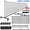 Portable Pickleball Net 22ft Regulation Size Net Pickle Ball Net System with Lockable Wheels Carrying Bag for Driveway Backyard