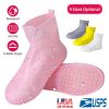 Waterproof Shoe Covers Reusable Not-Slip Rain Shoe Covers Protectors Foldable TPE Rubber Shoe Protectors For Men Women Kids