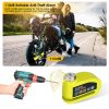 Motorcycle Disc Lock Alarm Anti-theft Brake Disc Lock Wheel Alarm Security Lock with 110dB Alarm 2 Keys 3.94FT Reminder Cable for Motorbike Bike Scoot