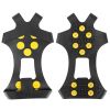 Ice Snow Grips Anti Slip Over Shoe Spikes Boot Traction Cleat Portable Ice Grippers Footwear w/ 10 Steel Studs