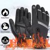 1Pair Winter Gloves Touchscreen Thermal Windproof Fleece Lined Gloves For Winter Running Hiking Climbing Driving