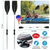 2Pcs Kayak Paddles Aluminum Alloy Detachable Canoe Paddle Boat Oars for Kayaking Boating Oar Fishing