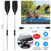 2Pcs Kayak Paddles Aluminum Alloy Detachable Canoe Paddle Boat Oars for Kayaking Boating Oar Fishing
