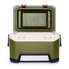 52 qt. Hard Surface Refrigerator Cooler, Green and Orange