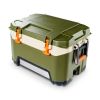 52 qt. Hard Surface Refrigerator Cooler, Green and Orange
