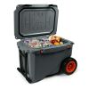 45-quart hard-sided cooler, charcoal gray